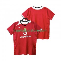 Camiseta 1ª Manchester United 2005 Retro Hombre 2006 Manga Corta