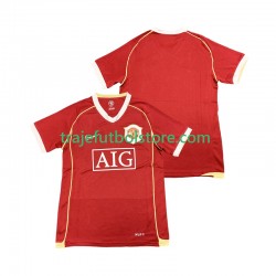 Camiseta 1ª Manchester United 2007 Retro Hombre 2006 Manga Corta