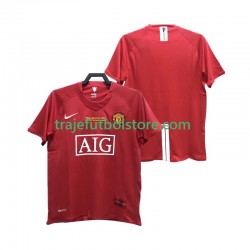 Camiseta 1ª Manchester United 2007 Retro Hombre 2008 Manga Corta