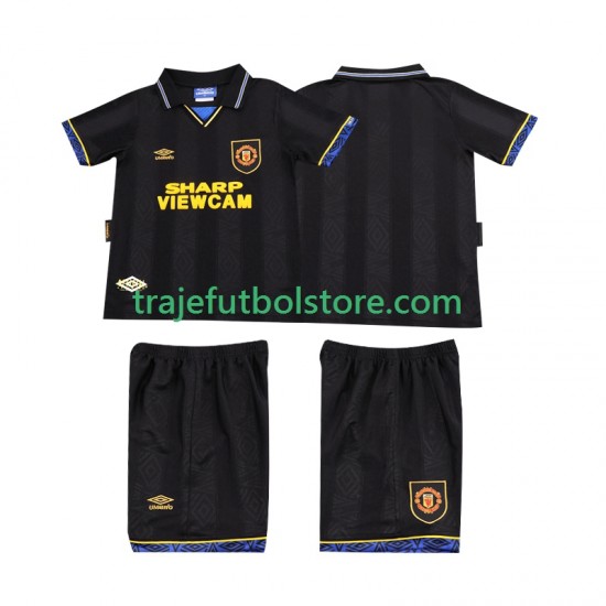 Camiseta 2ª Manchester United 1993 Retro Niño 1994 Manga Corta