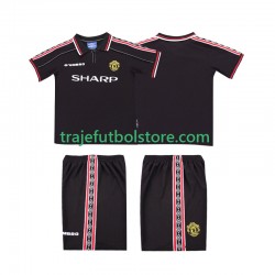 Camiseta 2ª Manchester United Retro Niño 1998 1999 Manga Corta
