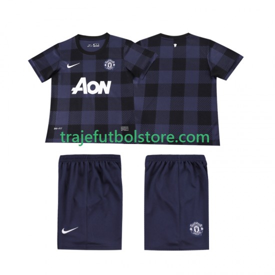 Camiseta 2ª Manchester United 2013 2014 Retro Niño Manga Corta