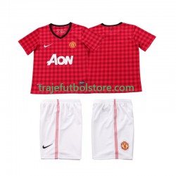 Camiseta 1ª Manchester United 2012 2013 Retro Niño Manga Corta