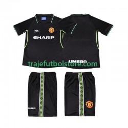 Camiseta 3ª Manchester United Retro Niño 1998 1999 Manga Corta