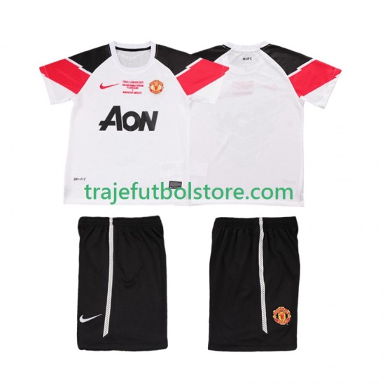 Camiseta 3ª Manchester United Champions League 2012 Retro Niño 2011 Manga Corta