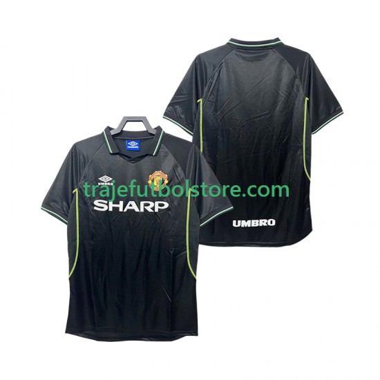 Camiseta 3ª Manchester United Retro Hombre 1998 1999 Manga Corta
