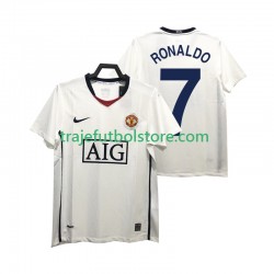 Camiseta 2ª Manchester United Ronaldo 7 Premier League 2009 Retro Hombre 2008 Manga Corta