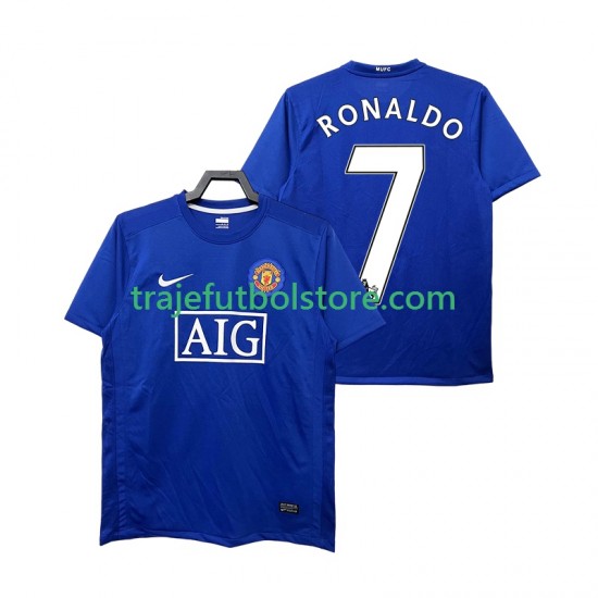 Camiseta 3ª Manchester United Ronaldo 7 2009 Retro Hombre 2008 Manga Corta