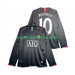 Camiseta 2ª Manchester United Rooney 10 2007 Retro Hombre 2008 ML