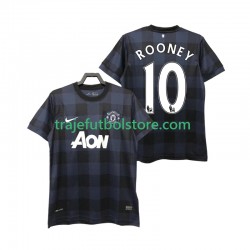 Camiseta 2ª Manchester United Rooney 10 2013 2014 Retro Hombre Manga Corta