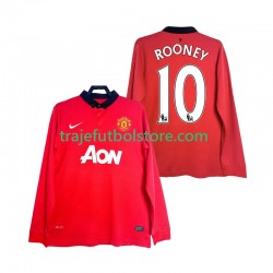 Camiseta 1ª Manchester United Rooney 10 2013 2014 Retro Hombre ML