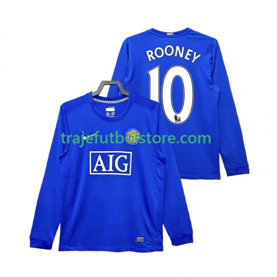 Camiseta 3ª Manchester United Rooney 10 2009 Retro Hombre 2008 ML