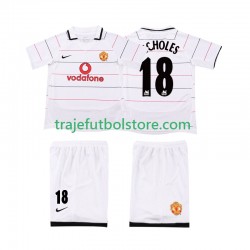 Camiseta 3ª Manchester United SCHOLES 18 2003 Retro Niño 2006 Manga Corta