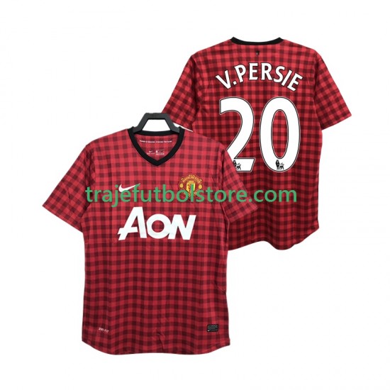 Camiseta 1ª Manchester United V PERSIE 20 2012 2013 Retro Hombre Manga Corta