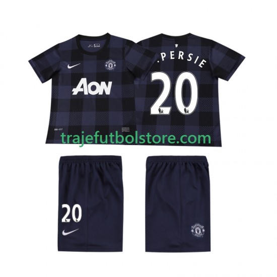 Camiseta 2ª Manchester United V PERSIE 20 2013 2014 Retro Niño Manga Corta