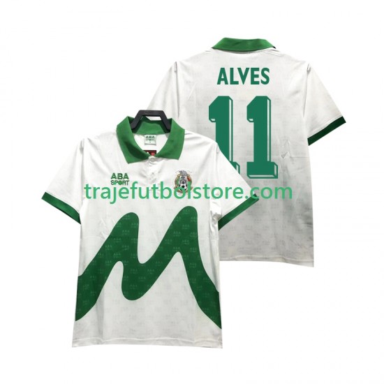 Camiseta 2ª México ALVES 11 1995 Retro Hombre Manga Corta