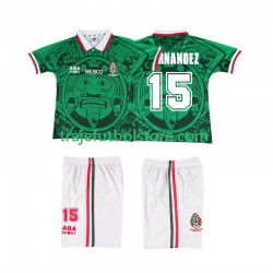 Camiseta 1ª México HERNANDEZ 15 Retro Niño 1998 Manga Corta