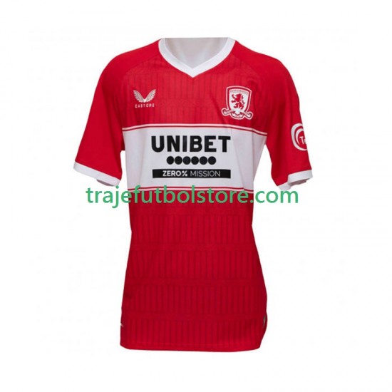 Camiseta 1ª Middlesbrough Hombre 2025-2026 Manga Corta