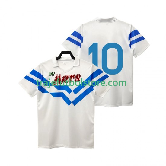 Camiseta 2ª Napoli 10 1988 1989 Retro Hombre Manga Corta