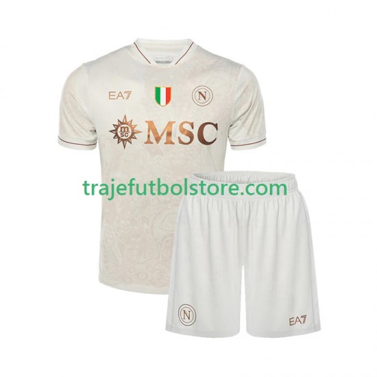 Camiseta 2ª Napoli Niño 2025-2026 Manga Corta