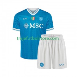 Camiseta 1ª Napoli Niño 2025-2026 Manga Corta