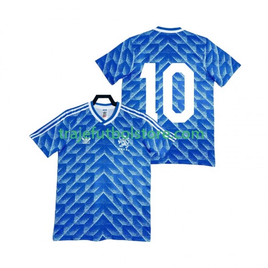 Camiseta 2ª Países Bajos 10 Retro Hombre 1998 Manga Corta