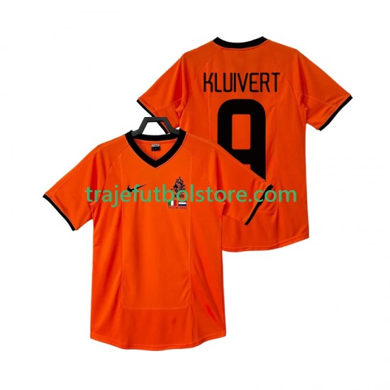 Camiseta 1ª Países Bajos KLUIVERT 9 2000 Retro Hombre Manga Corta