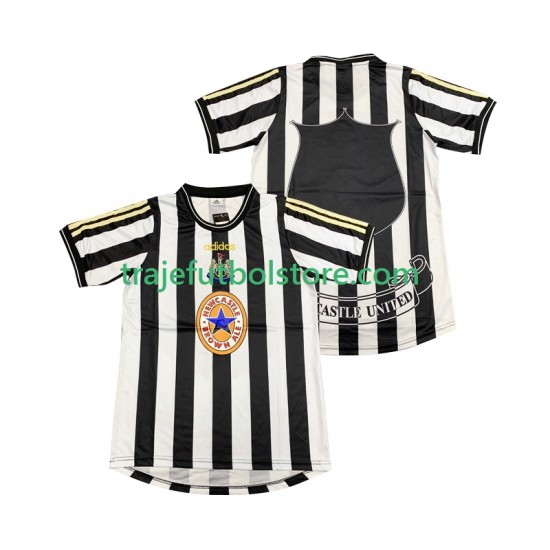 Camiseta 1ª Newcastle United 1997 Retro Hombre 1999 Manga Corta