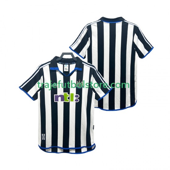 Camiseta 1ª Newcastle United 2000 2001 Retro Hombre Manga Corta