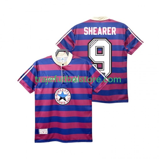 Camiseta 2ª Newcastle United SHEARER 9 1995 1997 Retro Hombre Manga Corta
