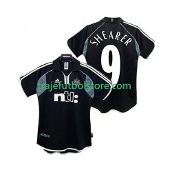 Camiseta 2ª Newcastle United SHEARER 9 2000 2001 Retro Hombre Manga Corta