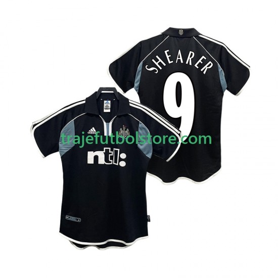 Camiseta 2ª Newcastle United SHEARER 9 2000 2001 Retro Hombre Manga Corta