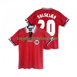 Camiseta 1ª Noruega SOLSKJAER 20 Retro Hombre 1998 Manga Corta