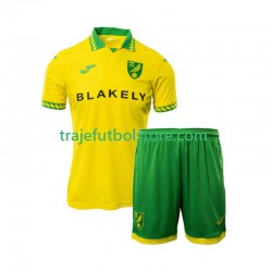 Camiseta 1ª Norwich City Niño 2025-2026 Manga Corta