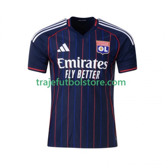 Camiseta 2ª Olympique de Lyon Hombre 2025-2026 Manga Corta