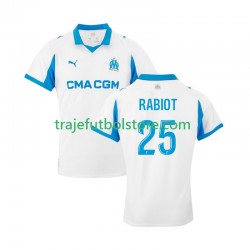 Camiseta 1ª Olympique de Marsella Adrien Rabiot 25 Hombre 2025-2026 Manga Corta