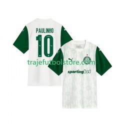 Camiseta 2ª Palmeiras Paulinho 10 Hombre 2025-2026 Manga Corta
