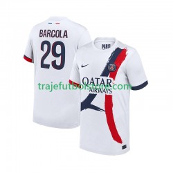 Camiseta 2ª Paris Saint-Germain Bradley Barcola 29 Hombre 2025-2026 Manga Corta