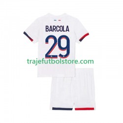 Camiseta 2ª Paris Saint-Germain Bradley Barcola 29 Niño 2025-2026 Manga Corta