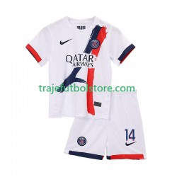 Camiseta 2ª Paris Saint-Germain Desire Doue 14 Niño 2025-2026 Manga Corta