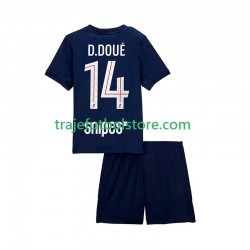 Camiseta 1ª Paris Saint-Germain Desire Doue 14 Niño 2025-2026 Manga Corta