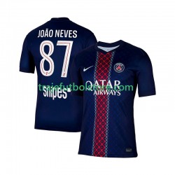 Camiseta 1ª Paris Saint-Germain Joao Neves 87 Hombre 2025-2026 Manga Corta