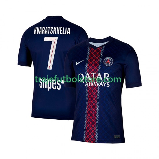 Camiseta 1ª Paris Saint-Germain Khvicha Kvaratskhelia 7 Hombre 2025-2026 Manga Corta