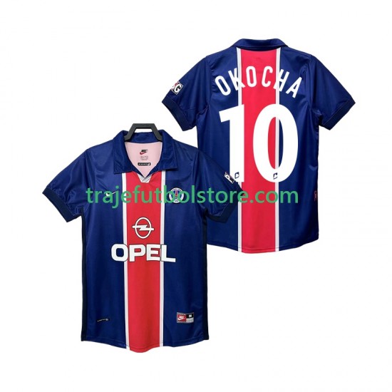 Camiseta 1ª Paris Saint-Germain OKOCHA 10 Retro Hombre 1998 1999 Manga Corta