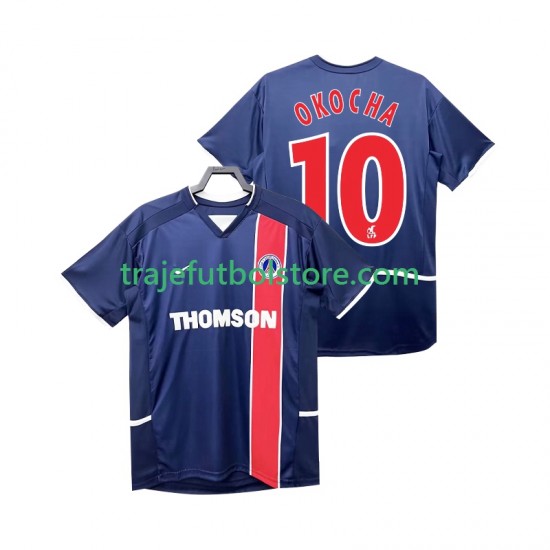 Camiseta 1ª Paris Saint-Germain OKOCHA 10 2003 Retro Hombre 2002 Manga Corta