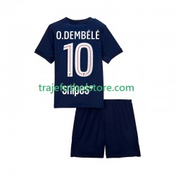 Camiseta 1ª Paris Saint-Germain Ousmane Dembele 10 Niño 2025-2026 Manga Corta
