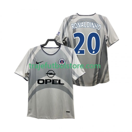 Camiseta 2ª Paris Saint-Germain RONALDINHO 20 2001 Retro Hombre 2002 Manga Corta