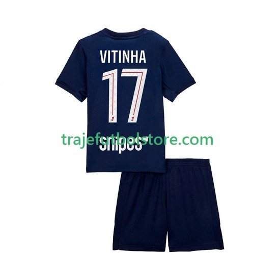 Camiseta 1ª Paris Saint-Germain Vitinha 17 Niño 2025-2026 Manga Corta