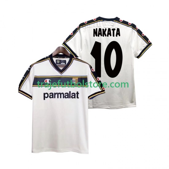 Camiseta 2ª Parma NAKATA 10 2003 Retro Hombre 2002 Manga Corta