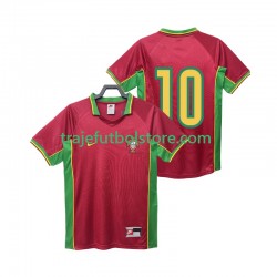 Camiseta 1ª Portugal 10 Retro Hombre 1998 Manga Corta
